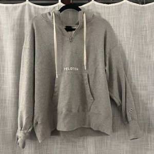Cozy Grey Oversized Peloton Hoodie